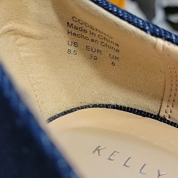 KELLY &KATIE DENIM JEAN MATERIALS ROUND TOE HEEL PUMP - Picture 15 of 15
